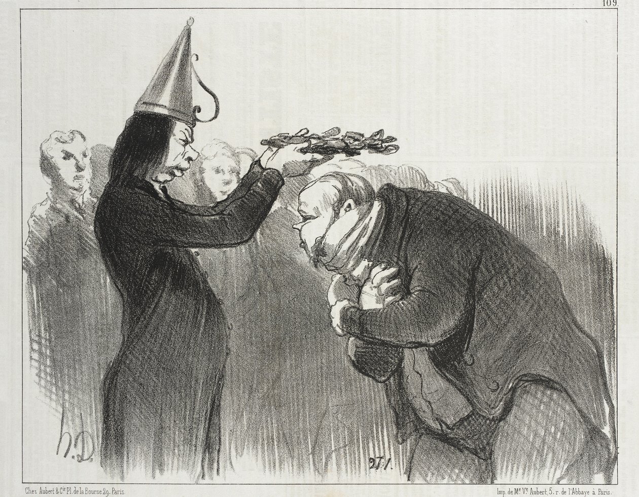 The Next Prize Distribution at the Académie Française by Honoré Daumier