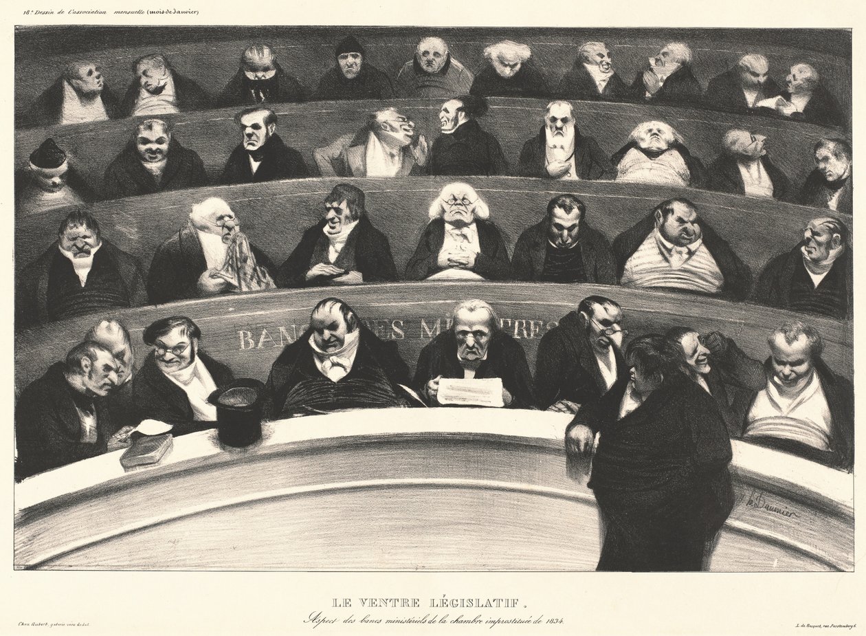 The Legislative Belly by Honoré Daumier