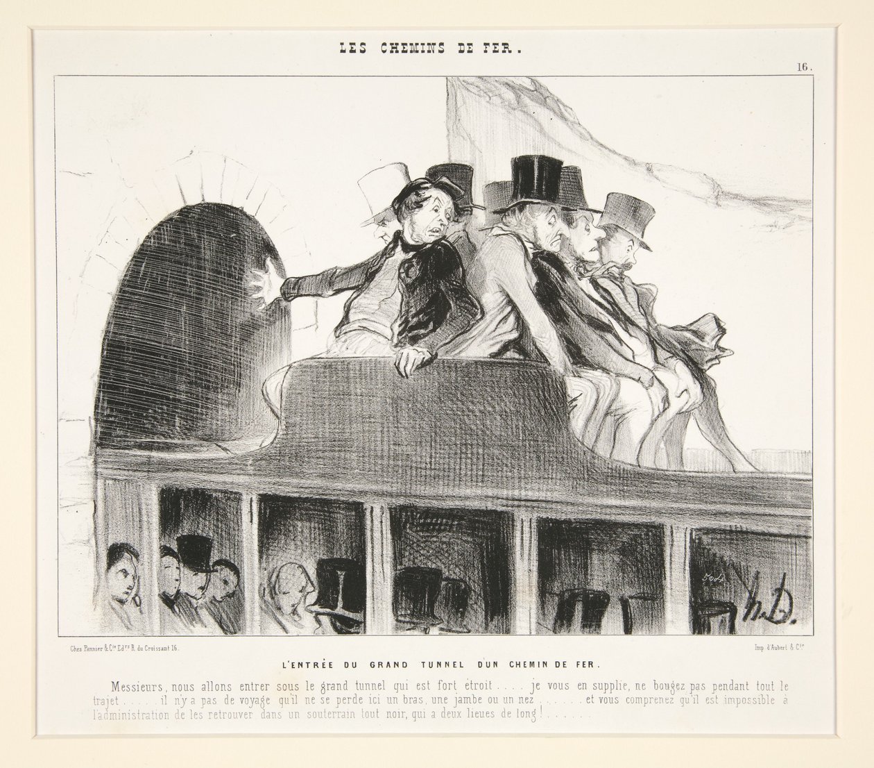 The Entrance of the Great Tunnel of a Railway, from Les Chemins de Fer, in Le Charivari, 22 March 1844 by Honoré Daumier