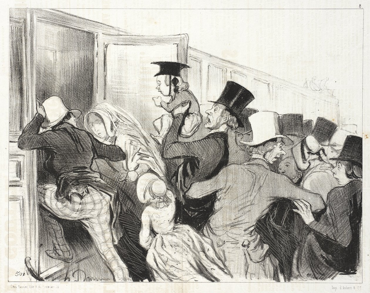 The Railways (series of prints) by Honoré Daumier