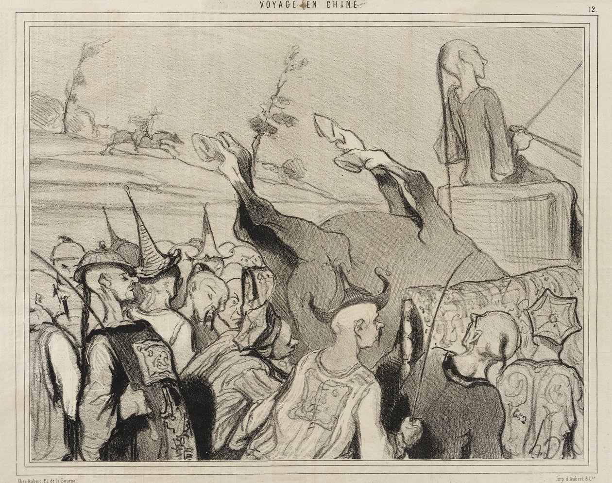 The Horse Races by Honoré Daumier