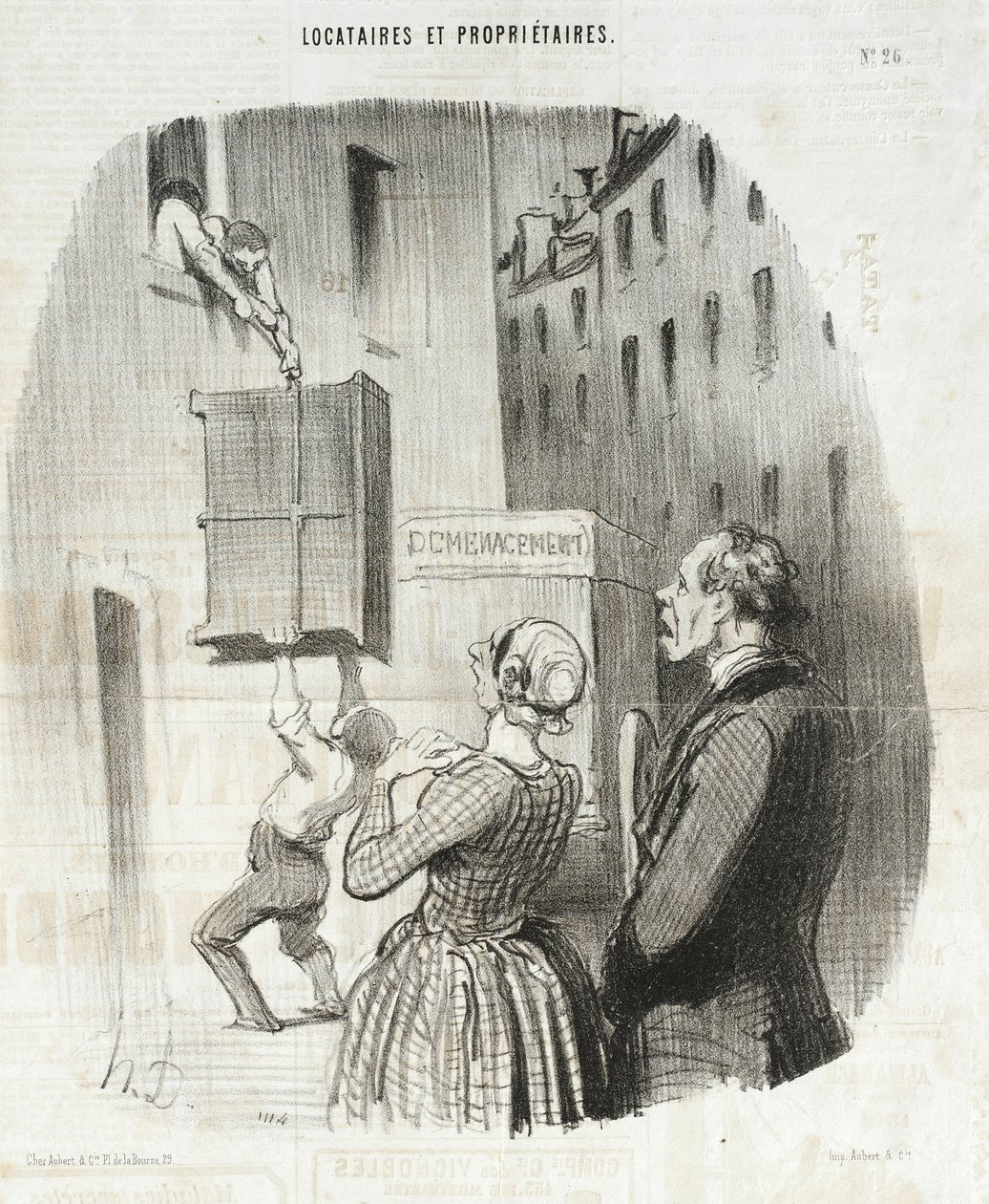 Nocturnal Tenants by Honoré Daumier