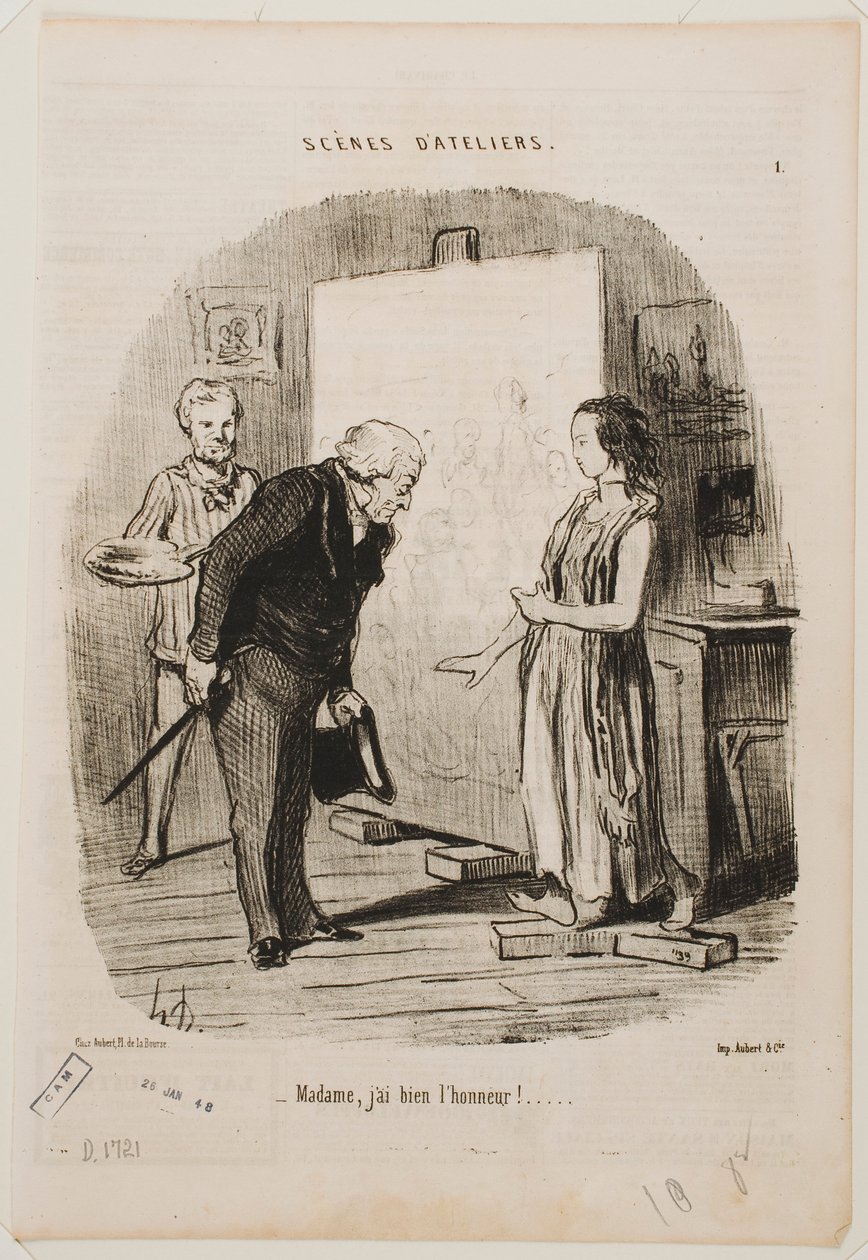 Madame, I Have the Honor. by Honoré Daumier