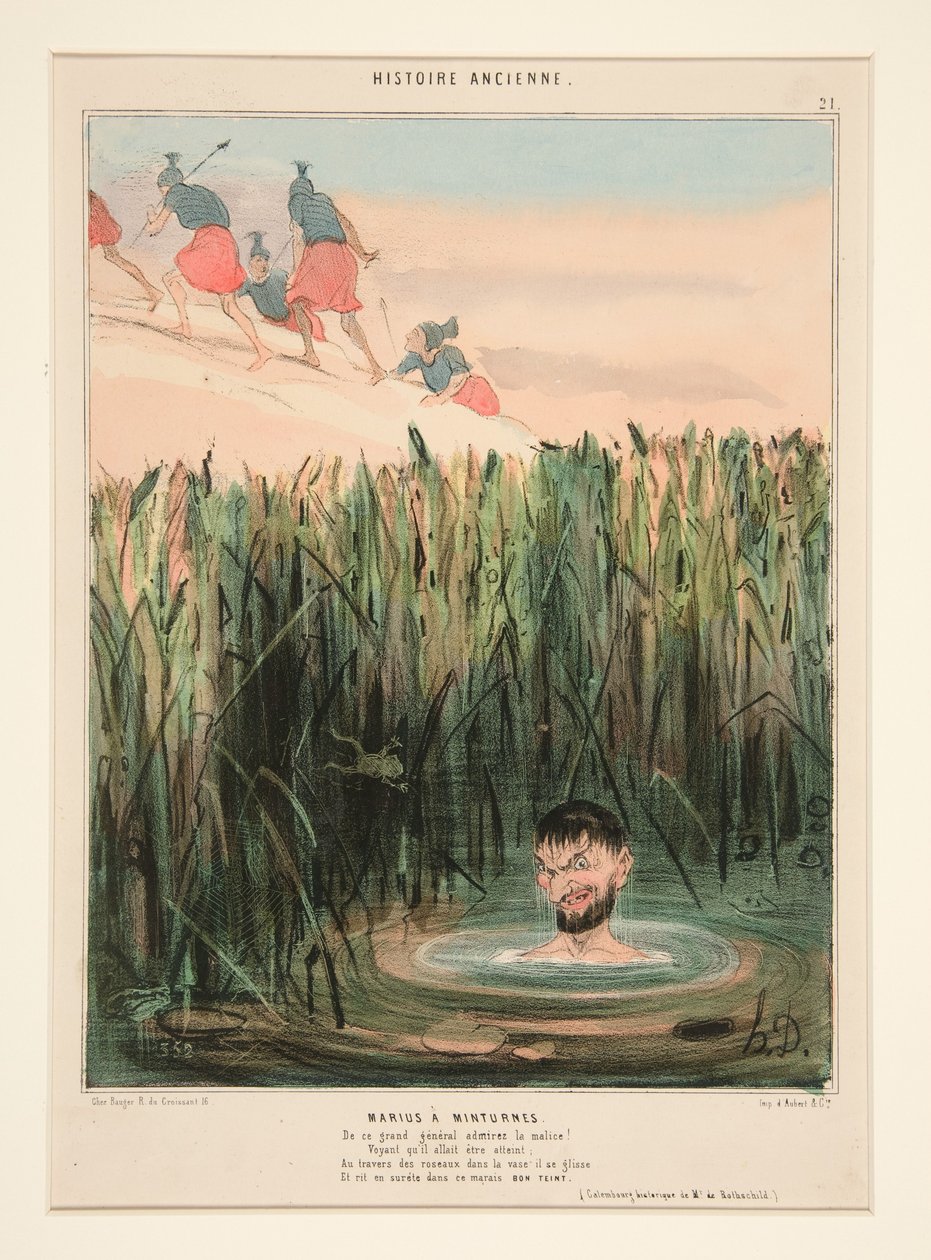 Marius at Minturnae. Admire the Malice of this Great General...from Ancient History by Honoré Daumier