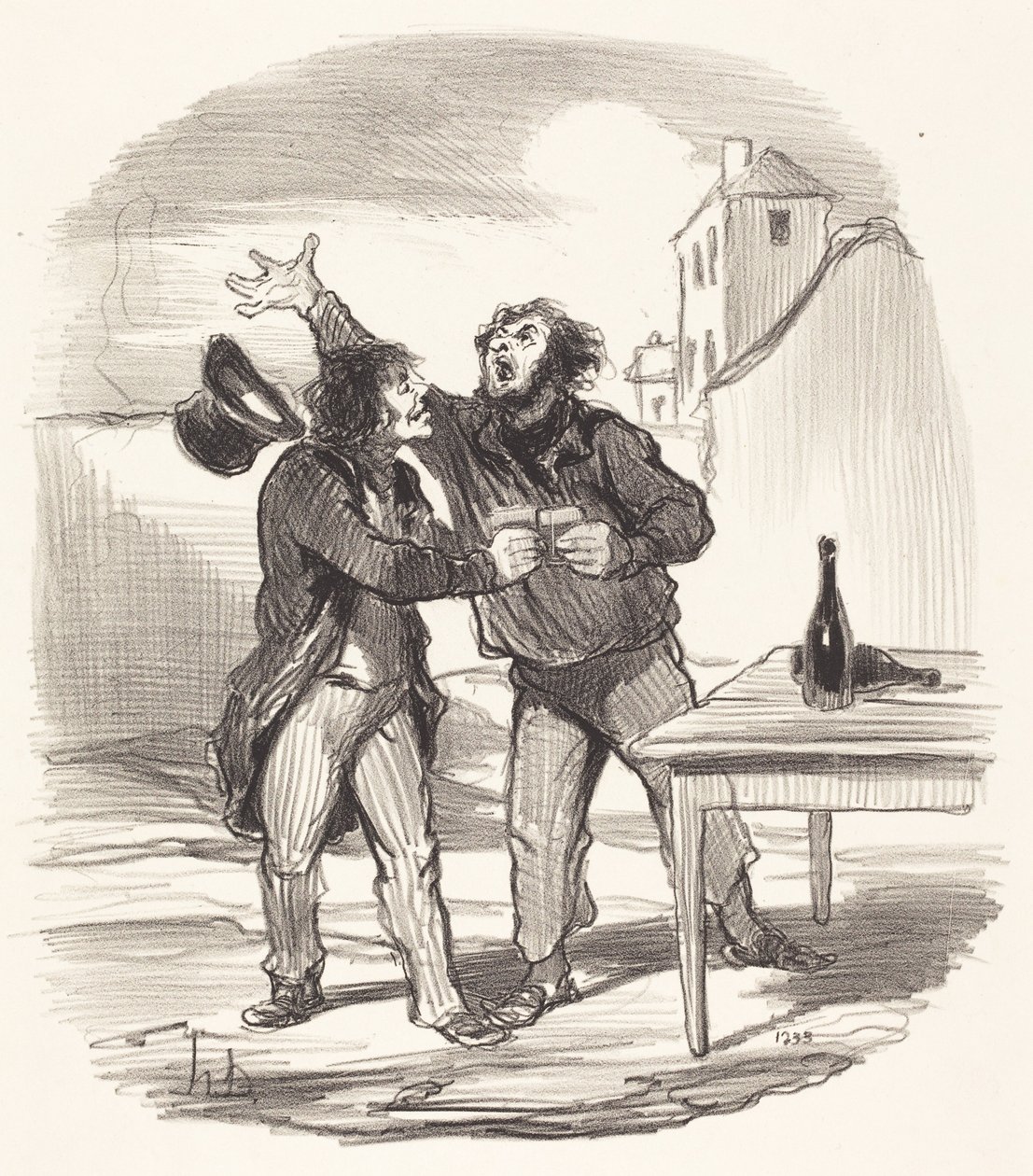 Member... of the Tenth of December Taking the... by Honoré Daumier