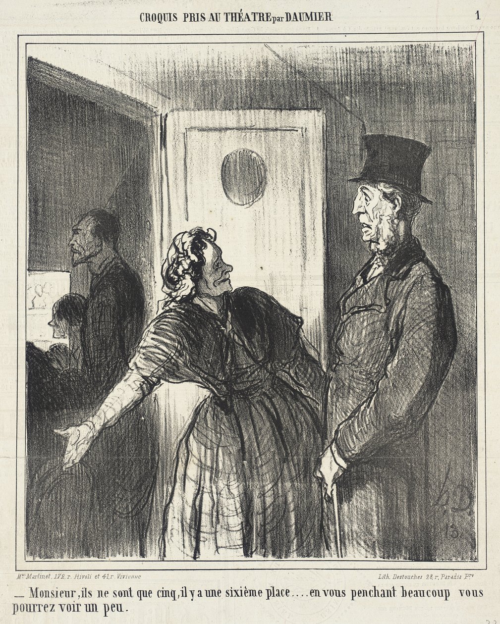 Sir, there are only five... by Honoré Daumier