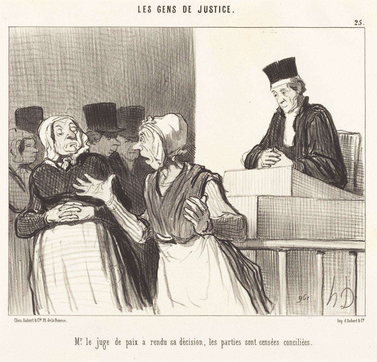 Mr. Justice of the Peace has rendered his decision... by Honoré Daumier