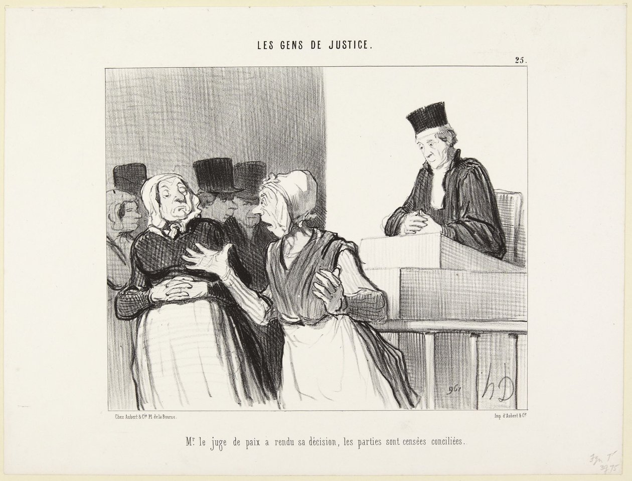 Mr. the Justice of the Peace Has Made His Decision (Les Gens de Justice No. 25) by Honoré Daumier