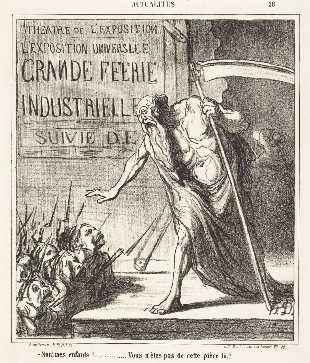No... you are not from this play! by Honoré Daumier