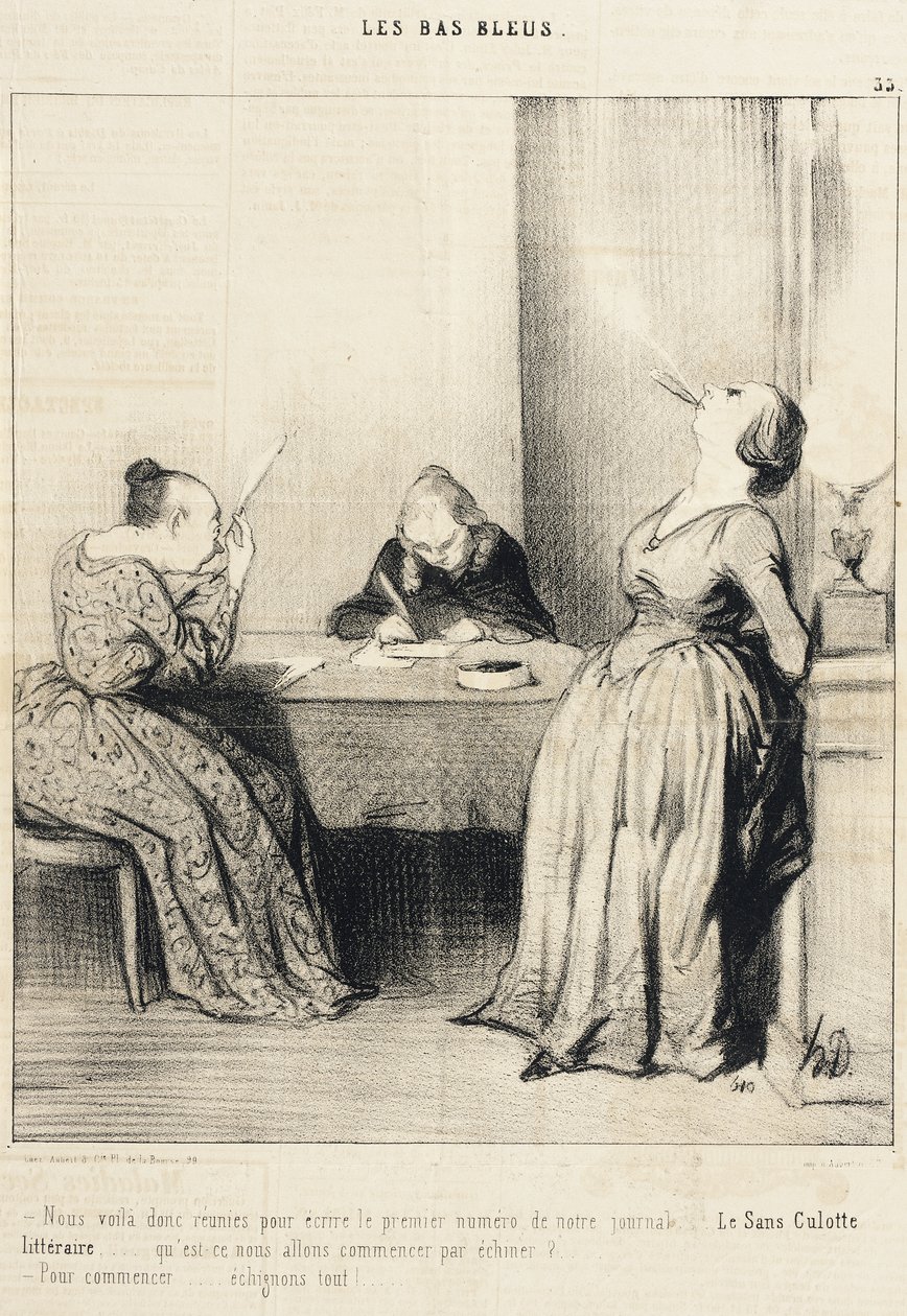Here we are... gathered to write the first issue... by Honoré Daumier
