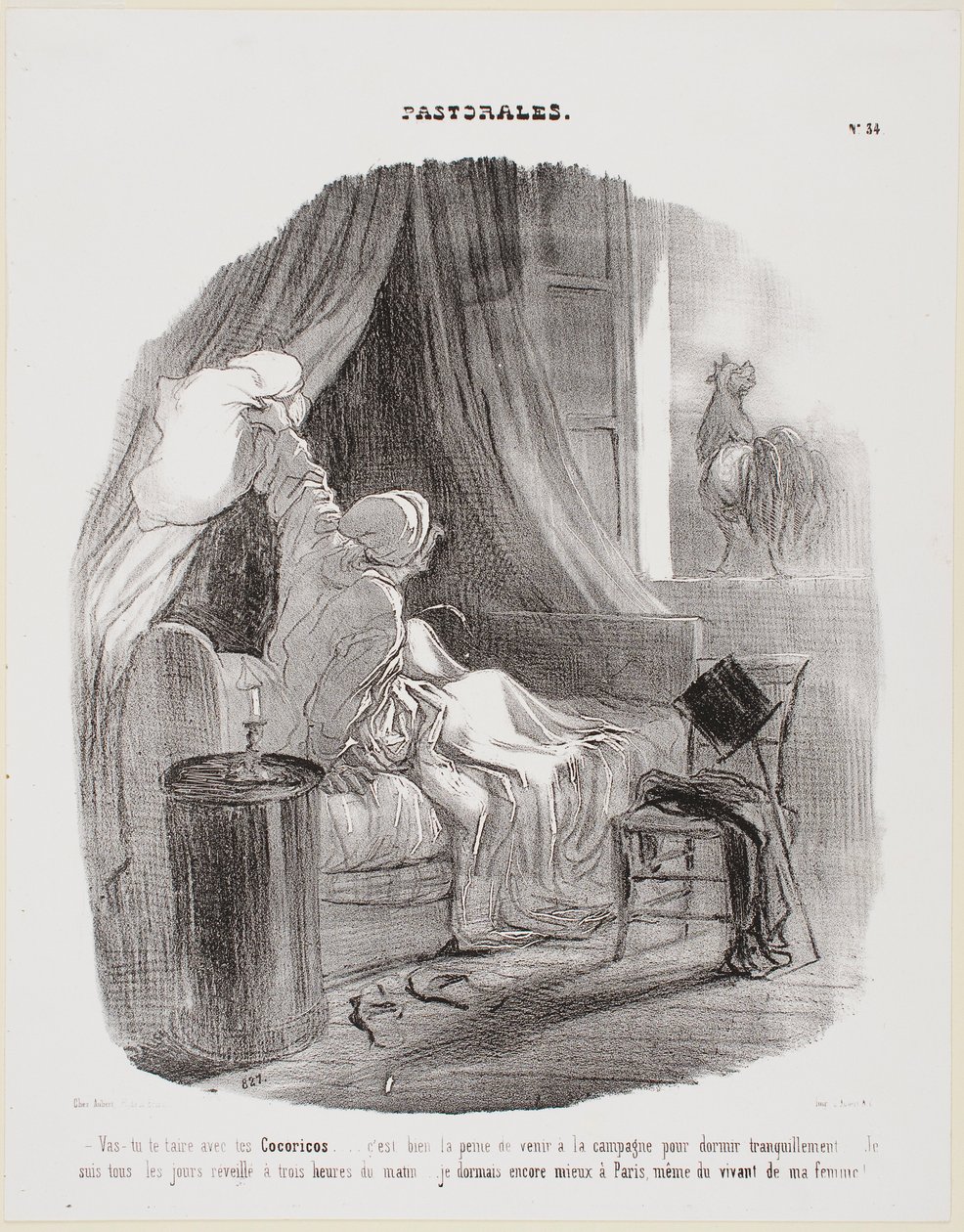 Oh, shut up with this cock-a-doodle-do! by Honoré Daumier