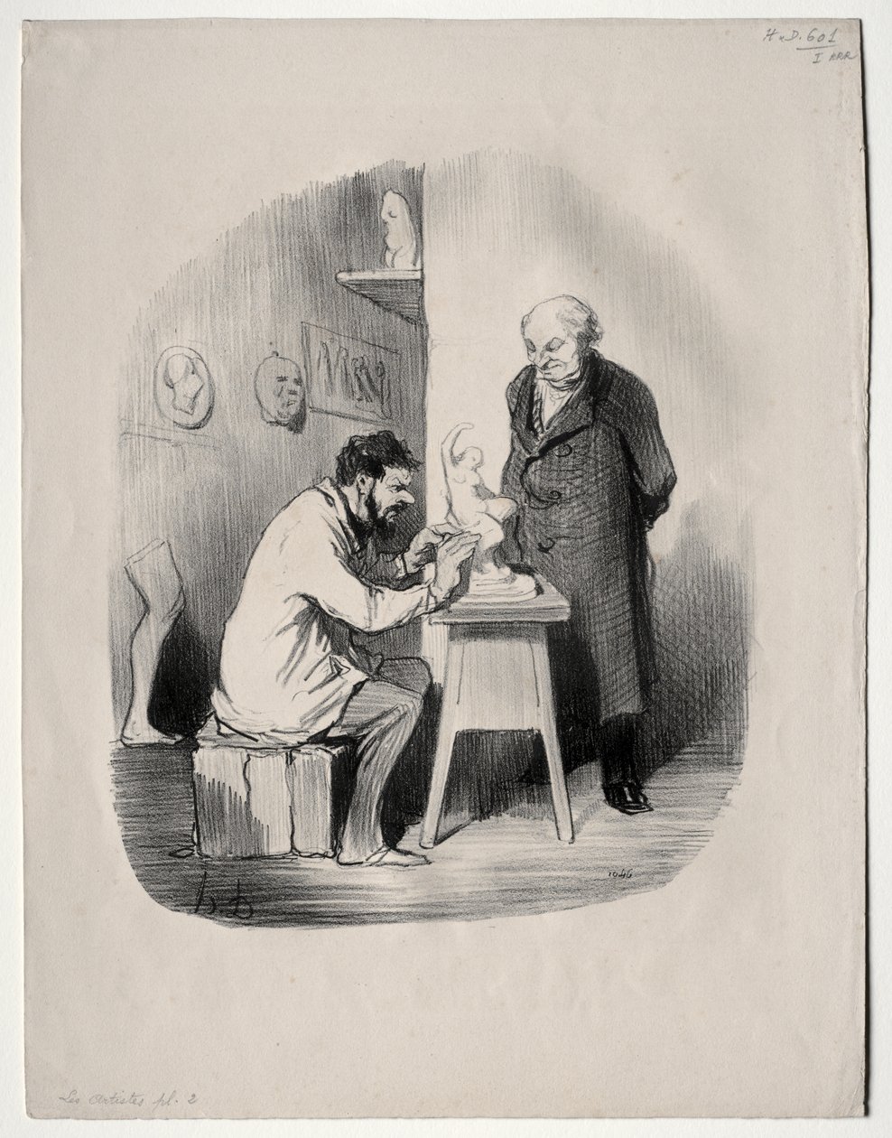 The Artists, plate 2: You must model me in this manner one day by Honoré Daumier