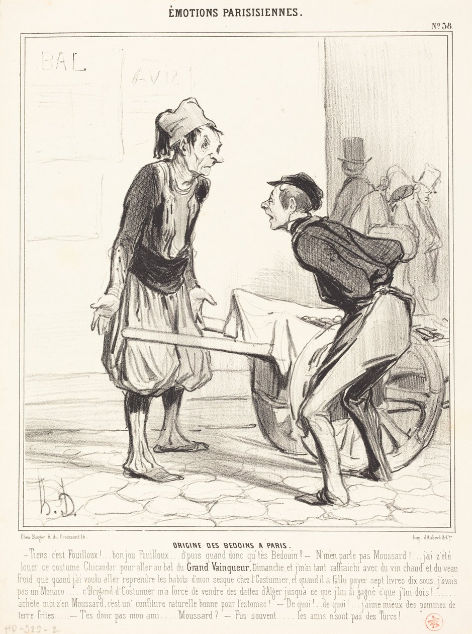 Origin of the Bedouins in Paris by Honoré Daumier