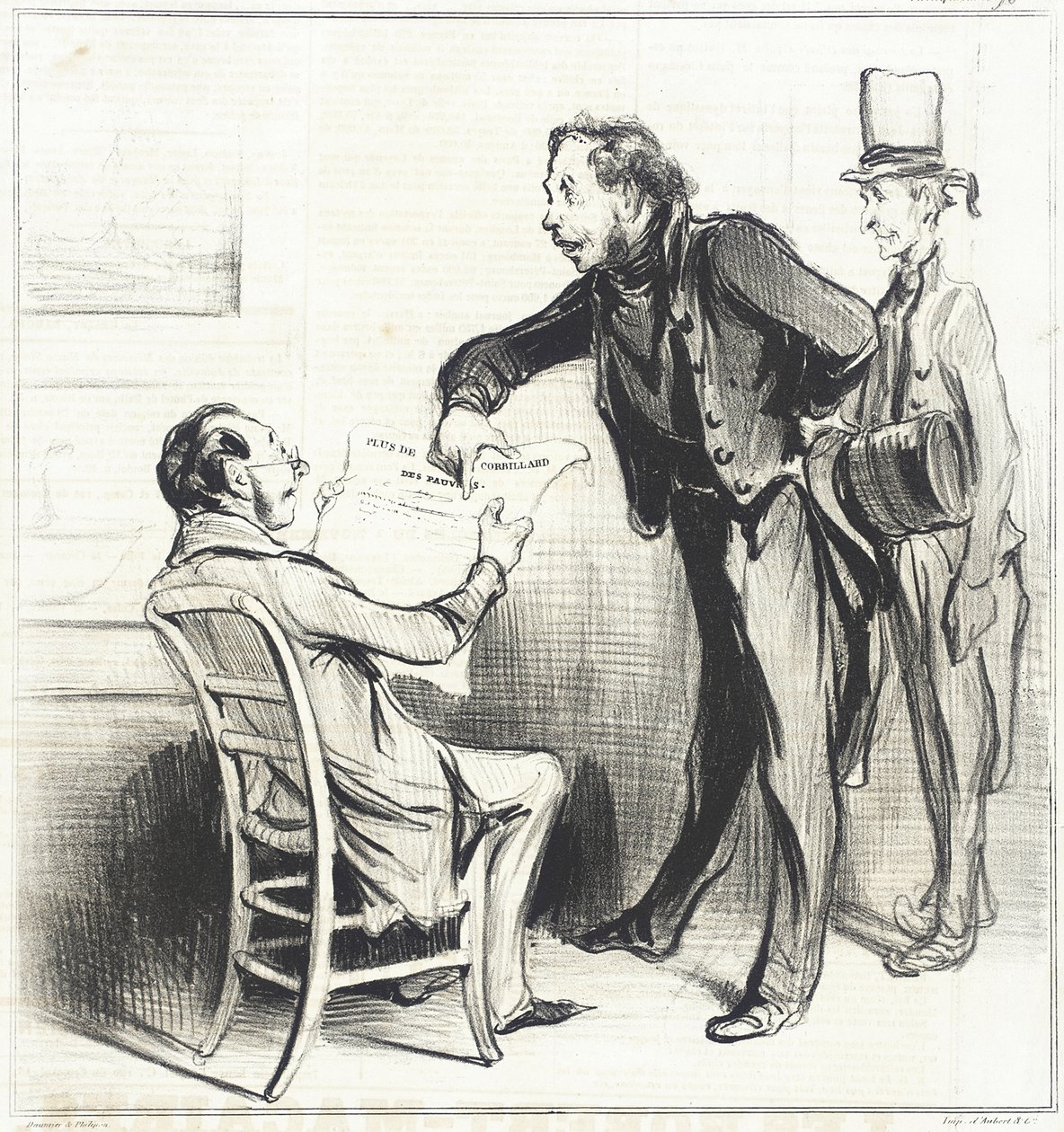 Yes, Sir, with a Small Subscription to Our Insurance... by Honoré Daumier