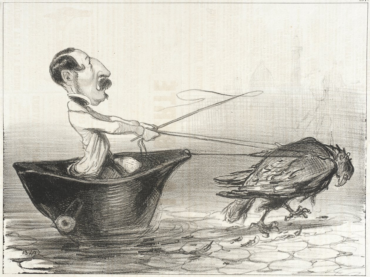 Napoleonic Steamship by Honoré Daumier