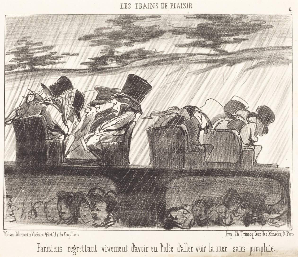 Parisians Deeply Regretting... by Honoré Daumier