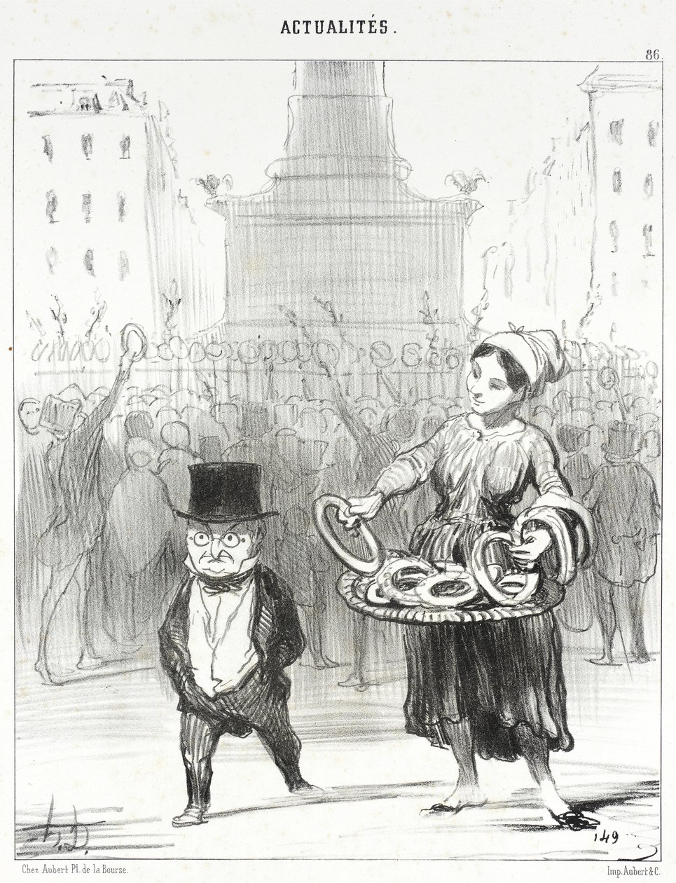 Place de la Bastille by Honoré Daumier