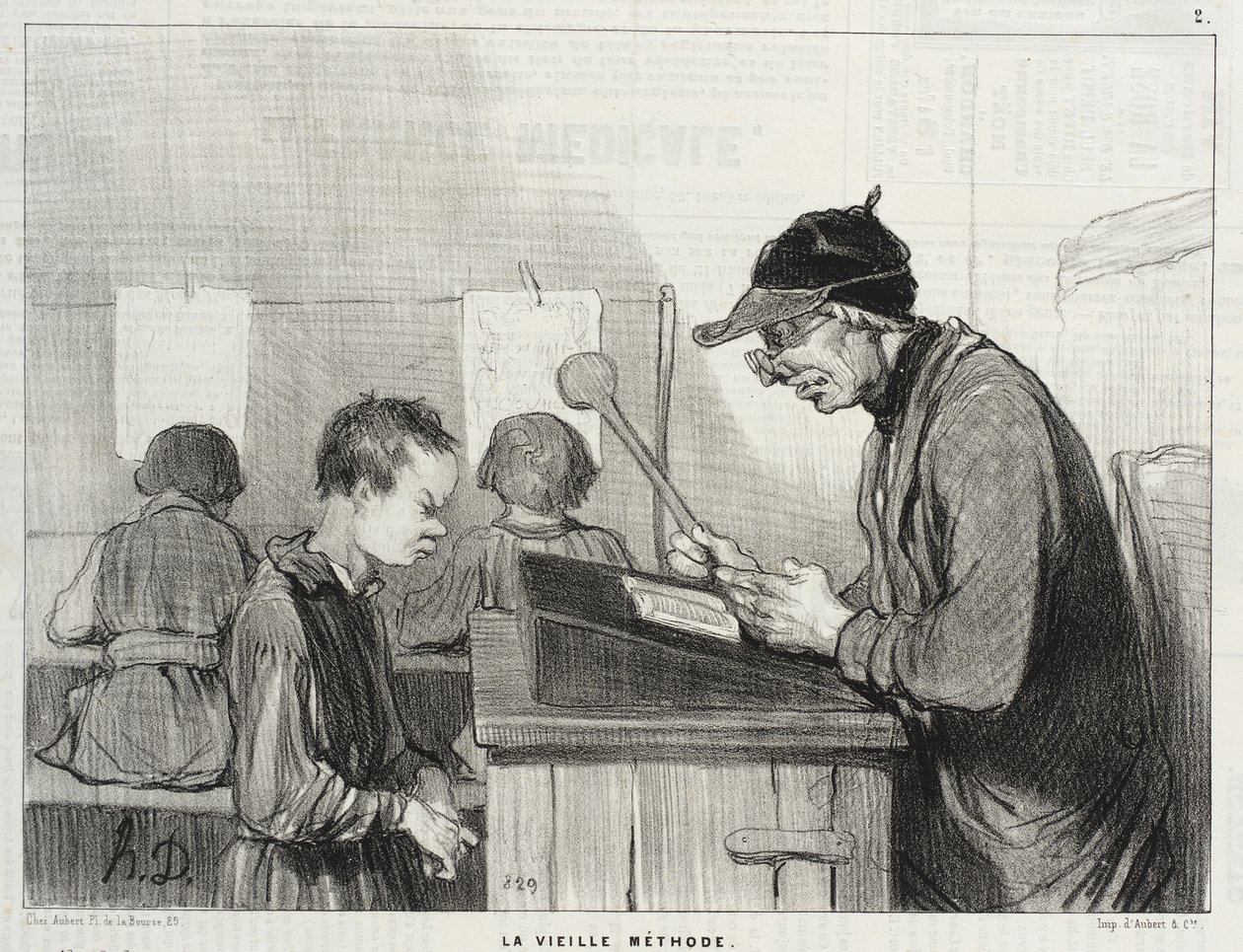 Professors and Brats (series of prints) by Honoré Daumier
