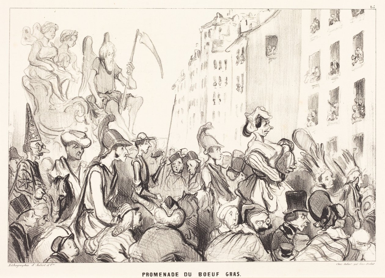 Promenade of the Fat Ox by Honoré Daumier