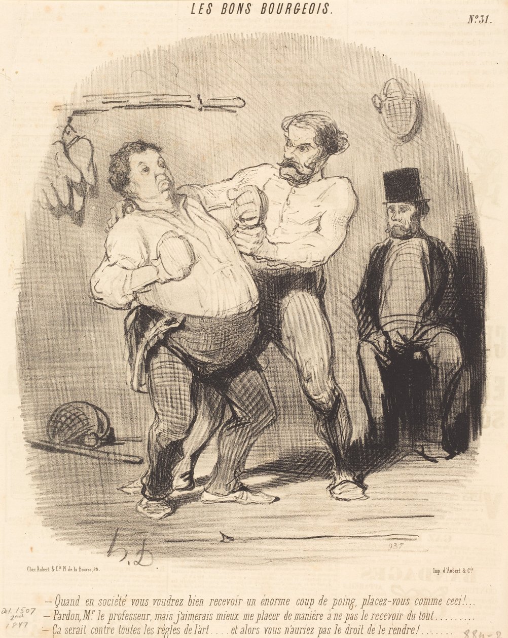 When in Society You Wish to Accept a... Drink... by Honoré Daumier