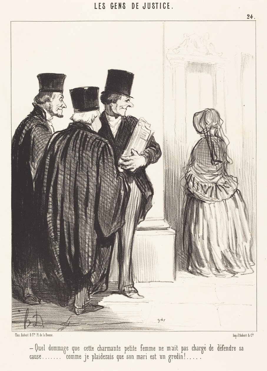 What a pity that this charming... woman... by Honoré Daumier