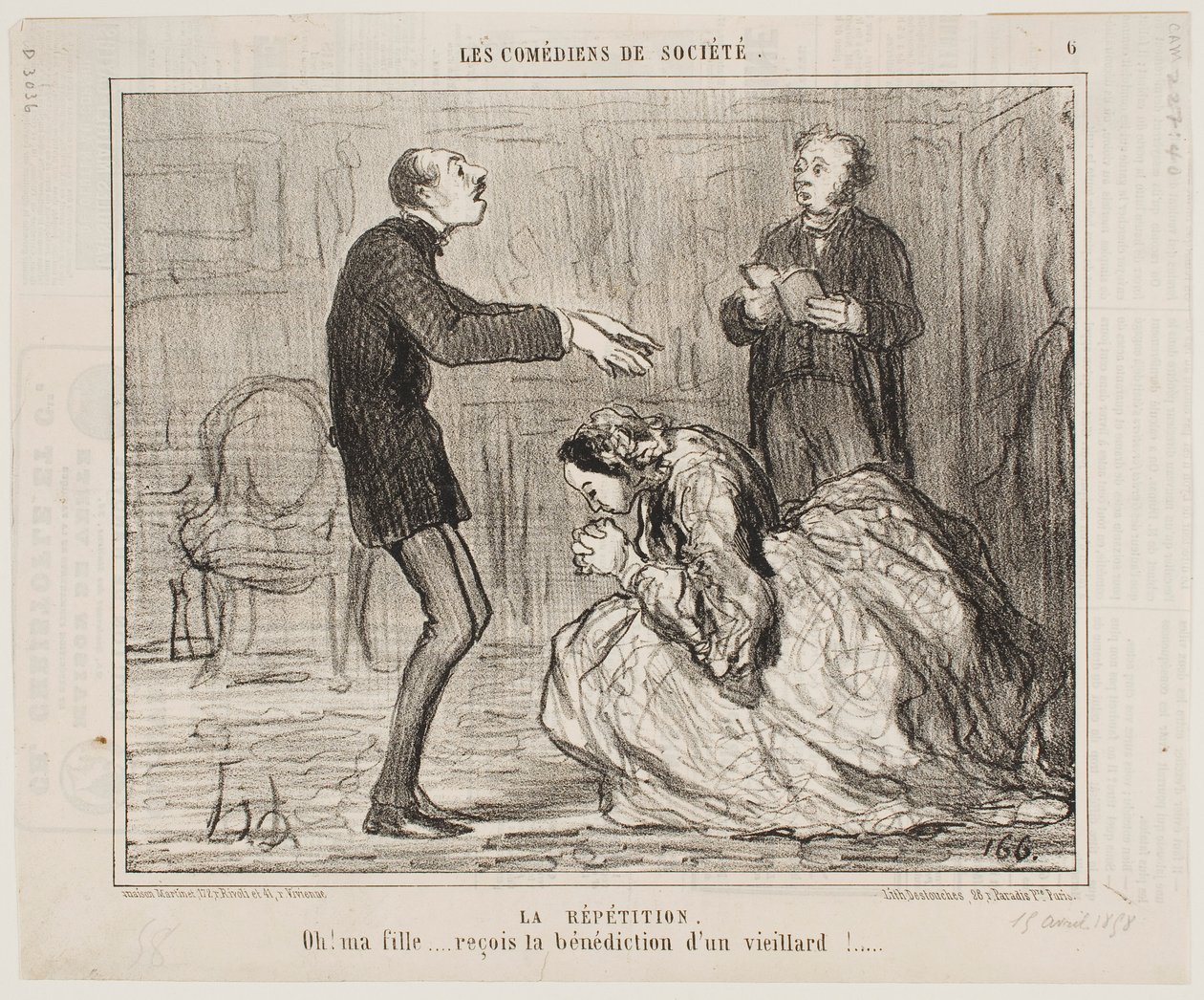 Rehearsal by Honoré Daumier