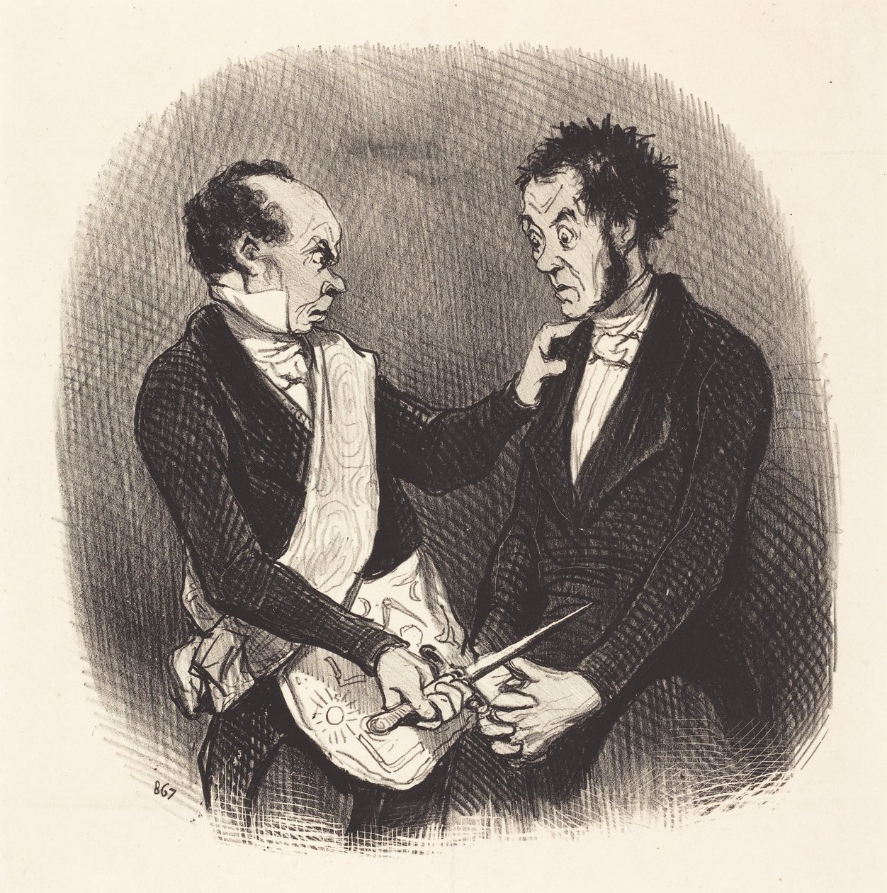 Reception of a Freemason by Honoré Daumier