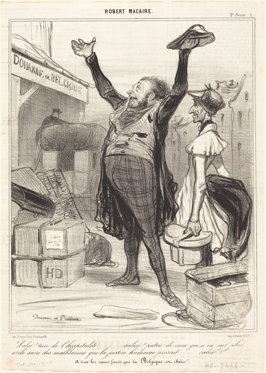 Salut! Land of Hospitality... by Honoré Daumier