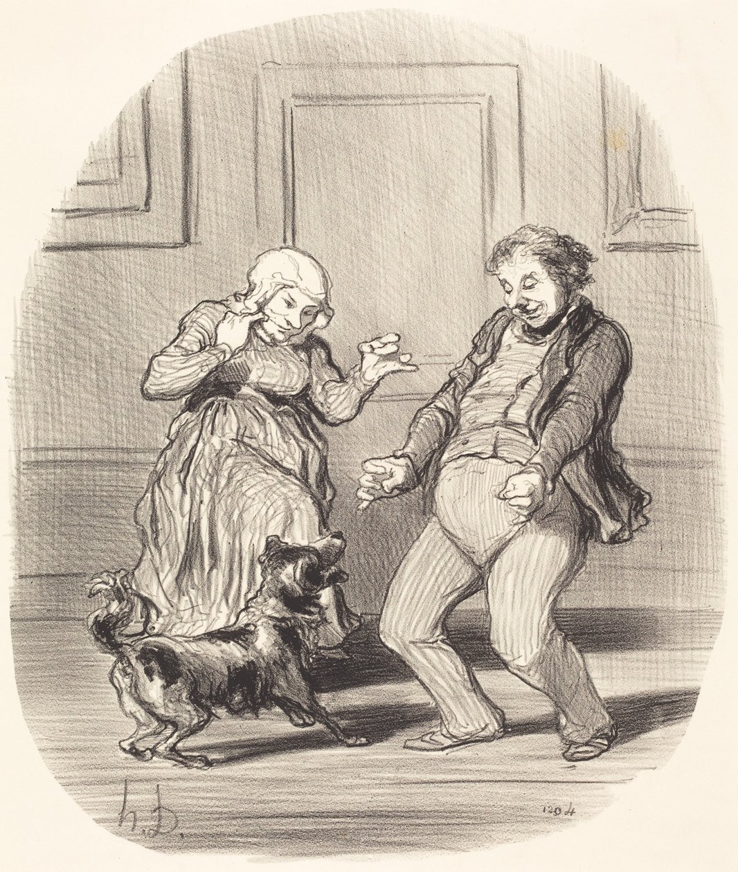 Rejoicing... at the End of the Dog Days by Honoré Daumier