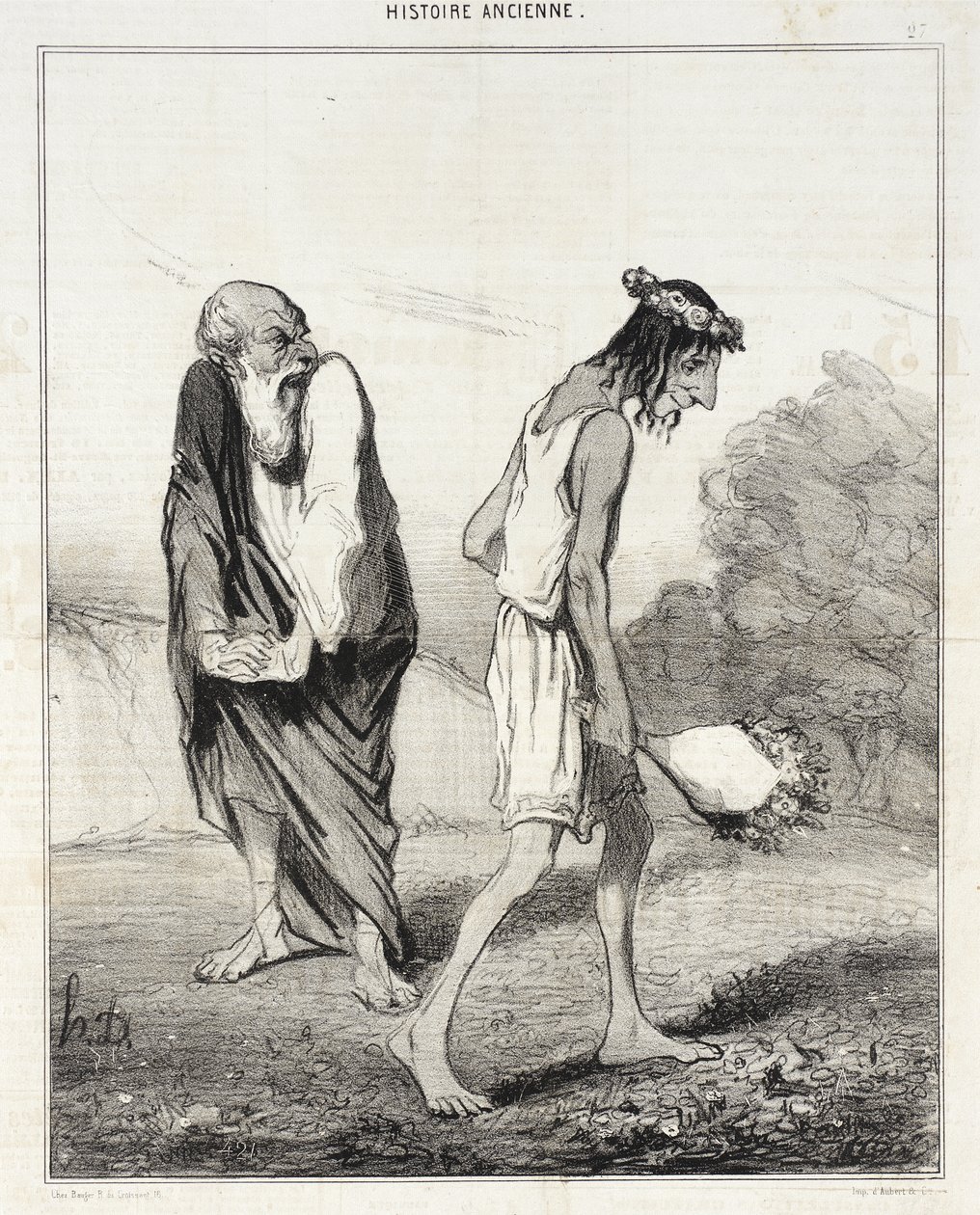 Telemachus Ravaged by Love by Honoré Daumier