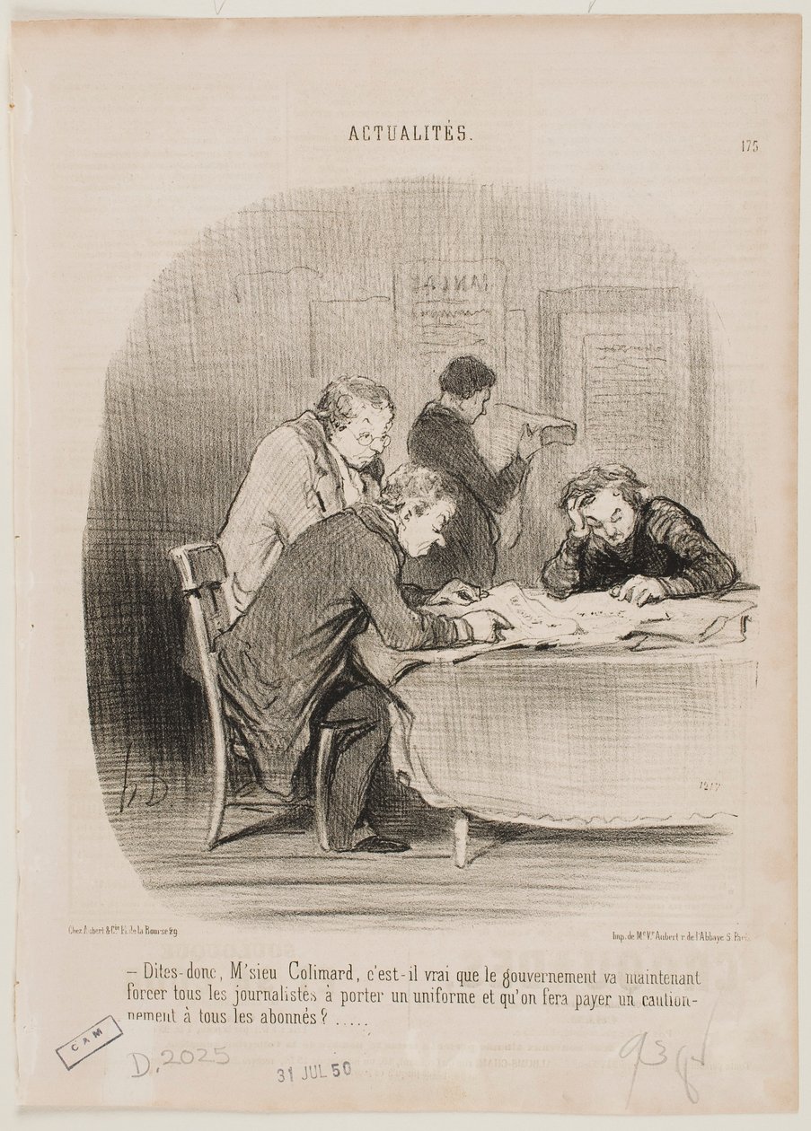 Tell me, Mr. Colimard… by Honoré Daumier