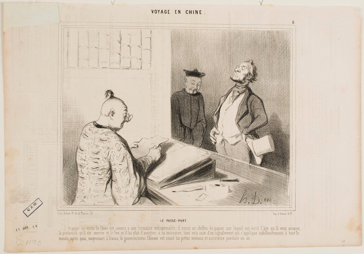 The Passport by Honoré Daumier