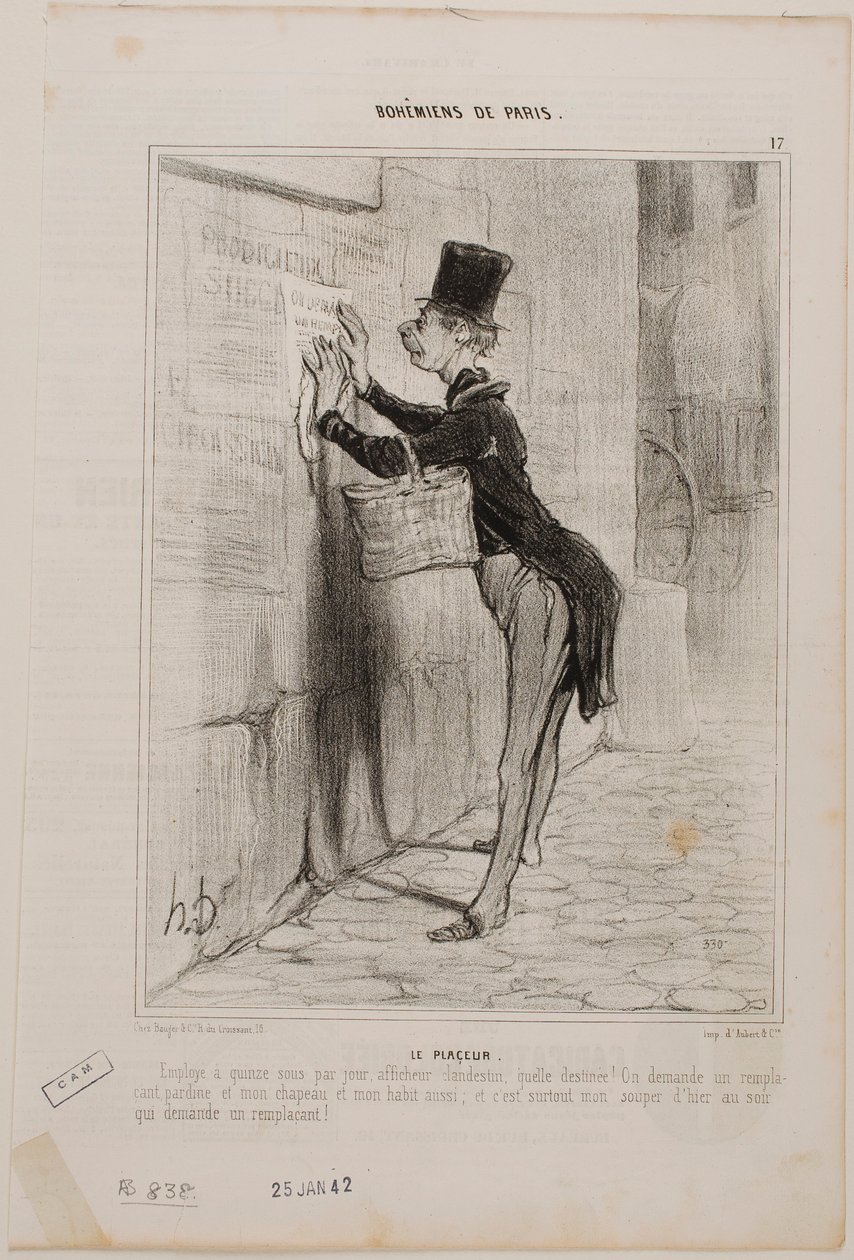 The Poster Man by Honoré Daumier