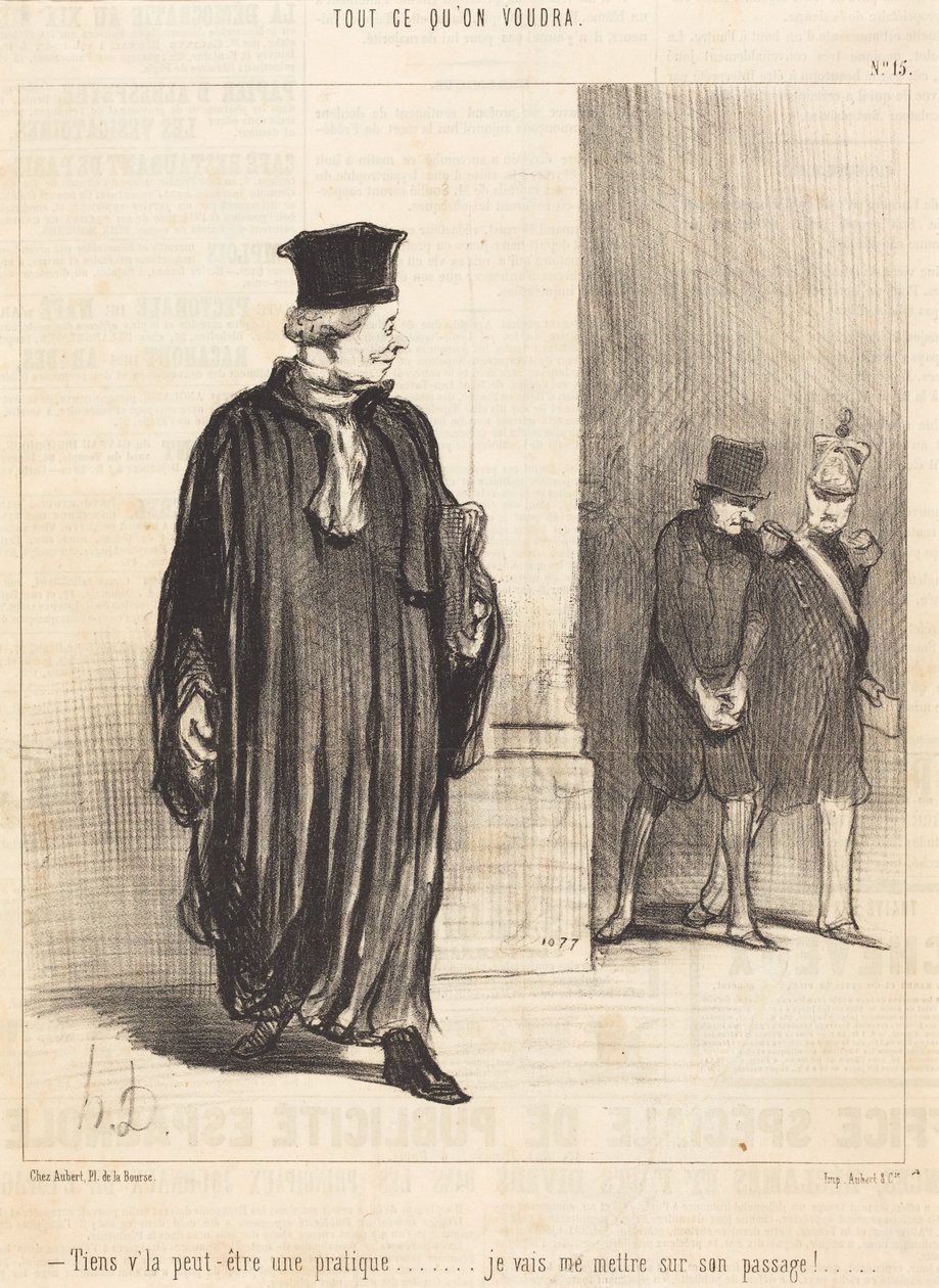 Look, perhaps a client by Honoré Daumier