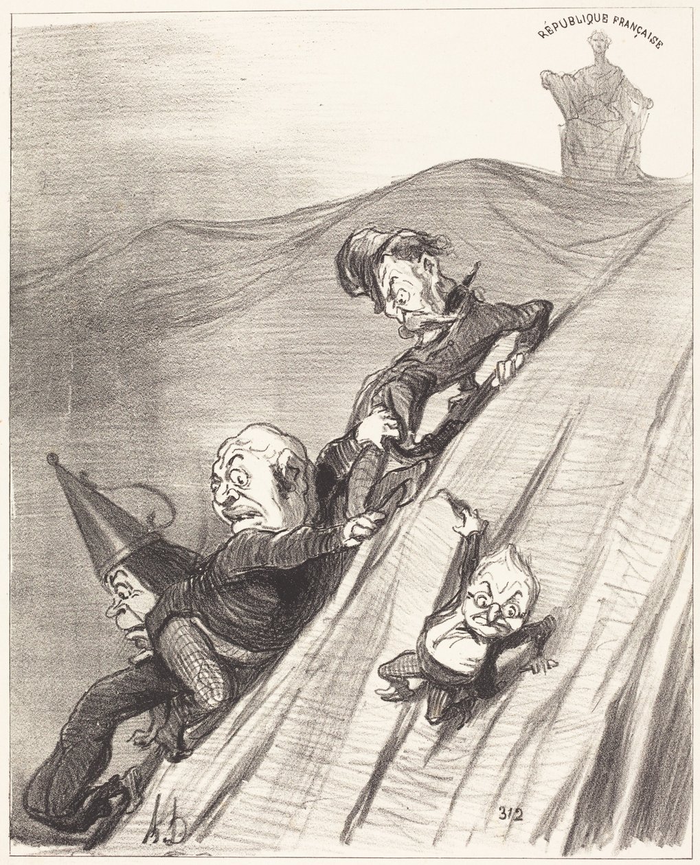 A Dangerous Path by Honoré Daumier