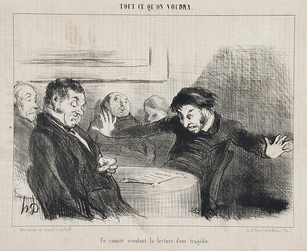 A Committee Listening to the Reading of a Tragedy by Honoré Daumier