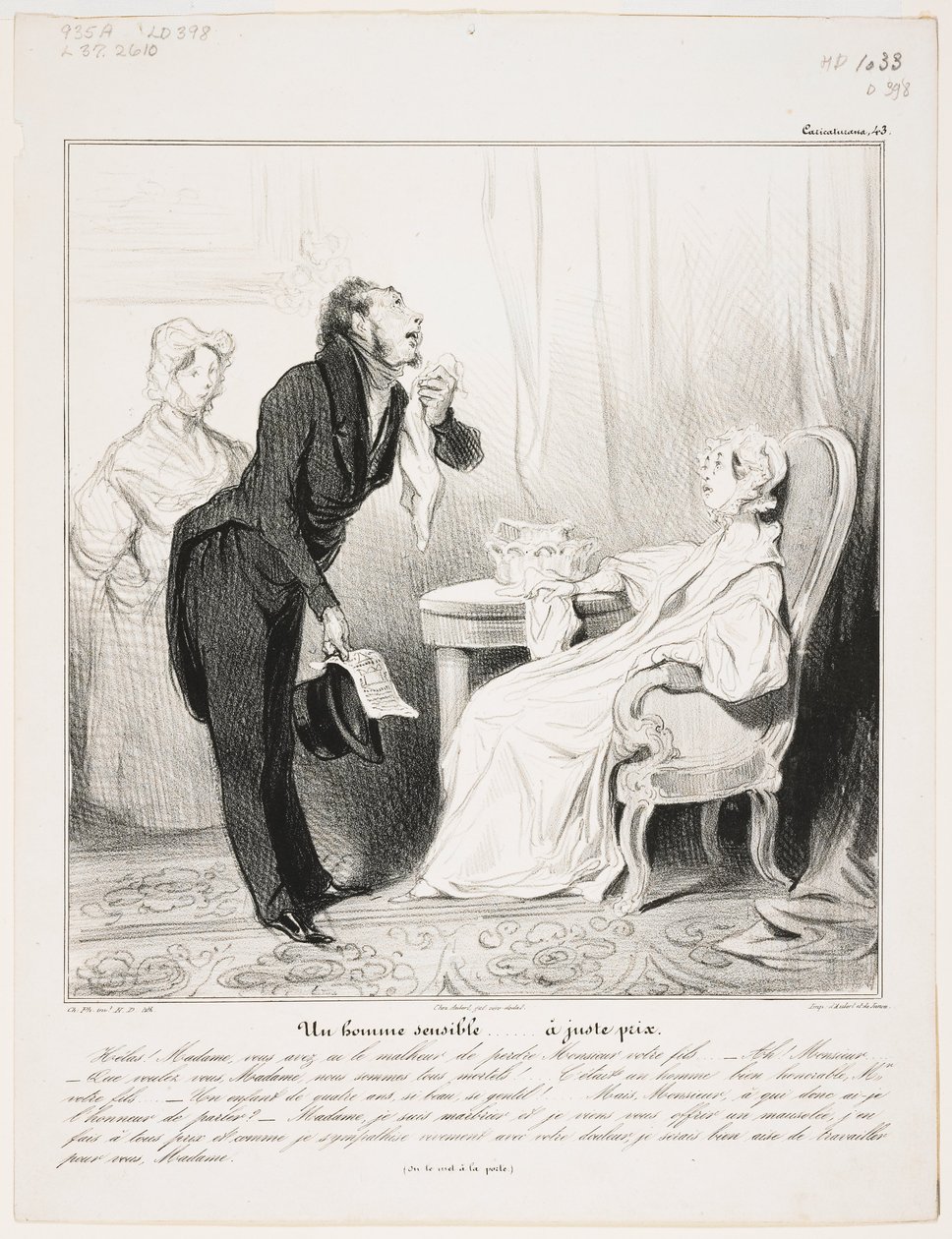Un Homme Sensible (Caricaturana 43) by Honoré Daumier
