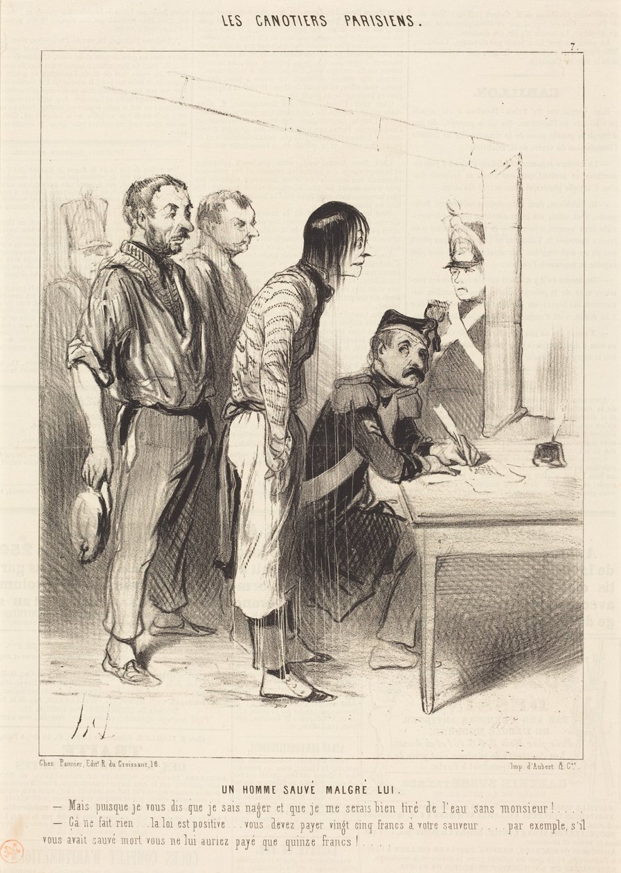 A Man Saved Despite Himself by Honoré Daumier