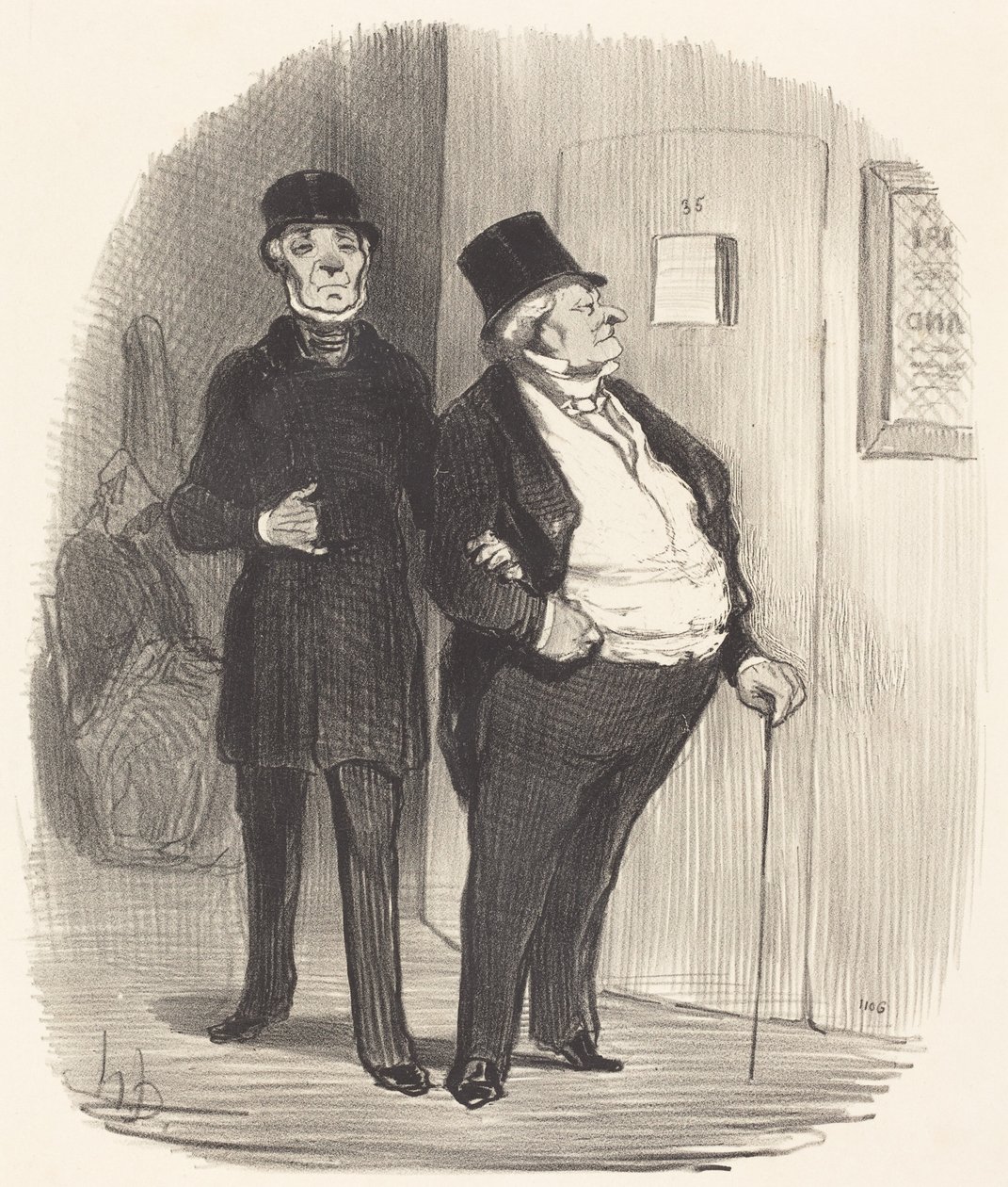 A Day of Benefit Performance... by Honoré Daumier