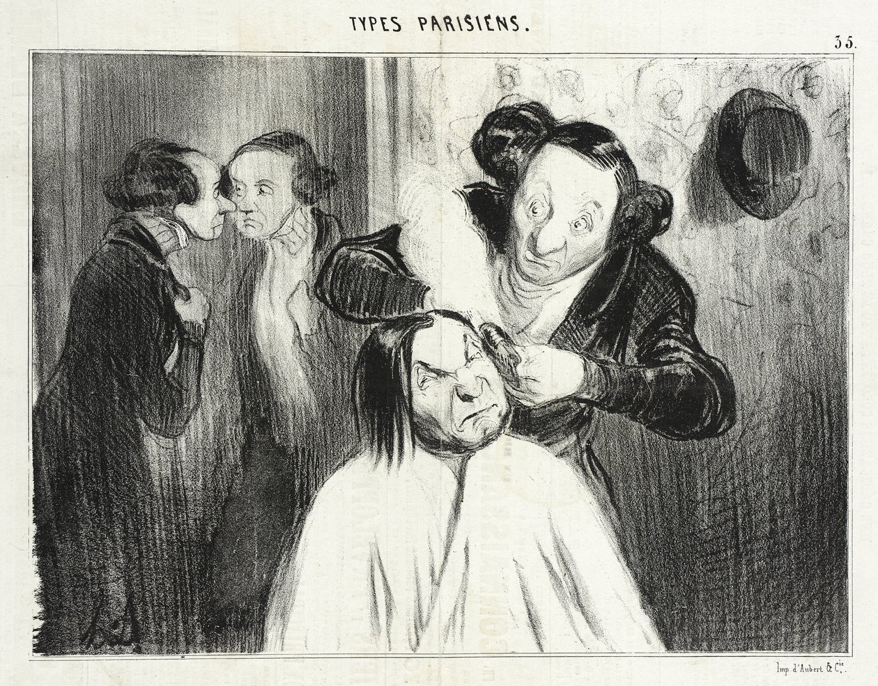 A Gunshot! by Honoré Daumier