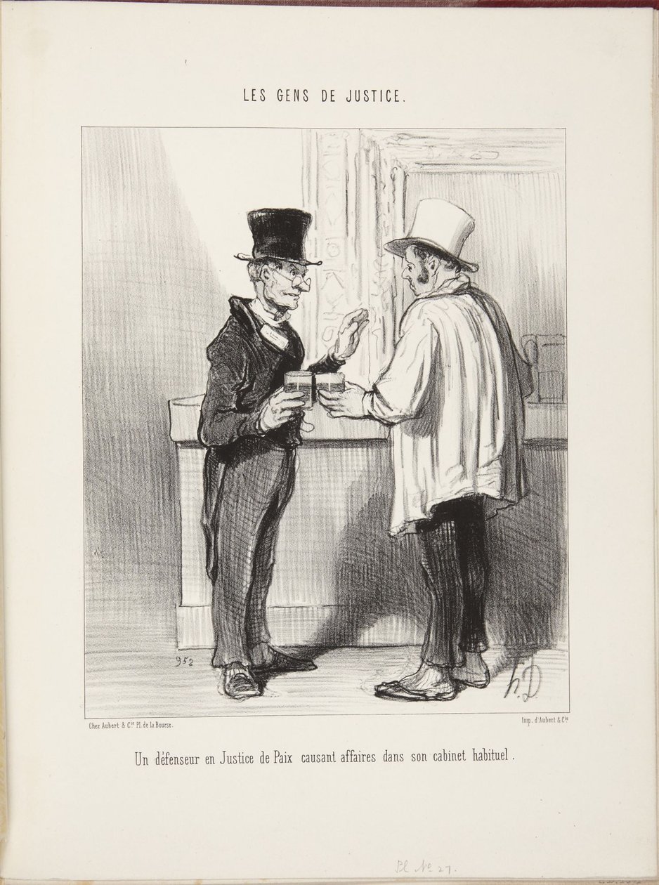 A Justice of the Peace Discussing Business in His Usual Office by Honoré Daumier