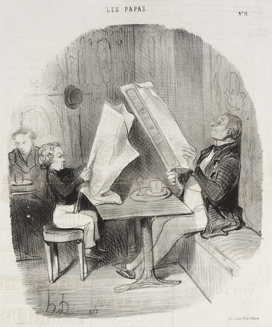 A Child Who Is Amused by Little. Le Constitutionnel Is Enough for Him for the Entire Evening by Honoré Daumier