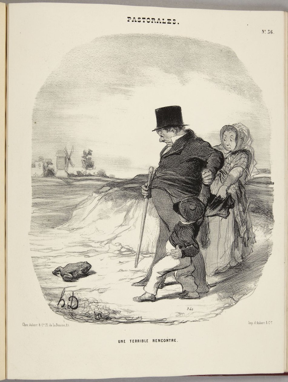 A Terrible Encounter by Honoré Daumier