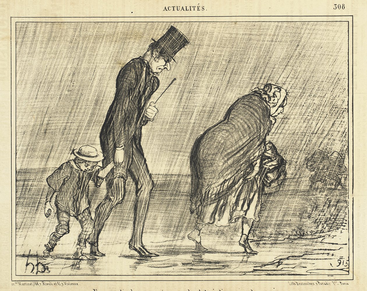 A Country Outing During the Lovely Month of May by Honoré Daumier