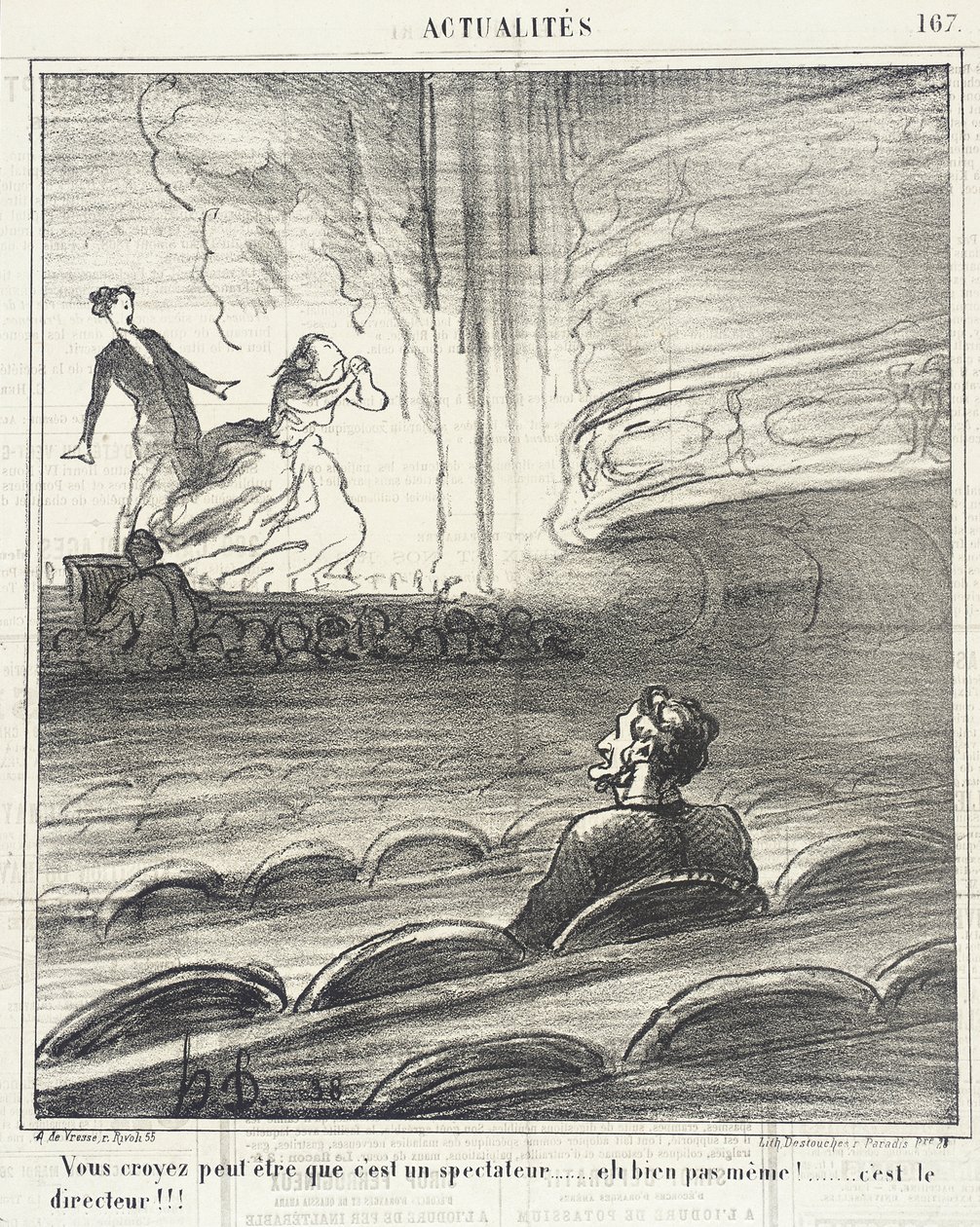 You think... that he is a spectator... by Honoré Daumier
