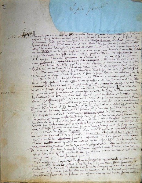 First page of the manuscript of 