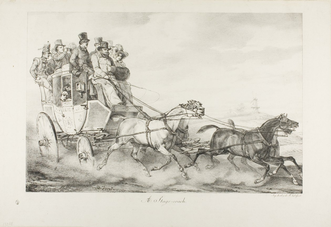 A Stagecoach by Emile Jean Horace Vernet