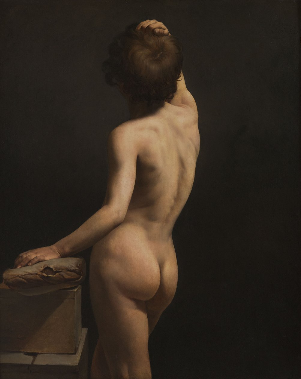 Academic Study of Adolescent Boy, Seen from Behind by Horace Vernet