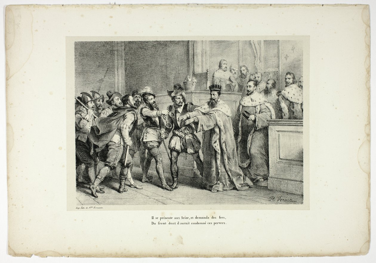 He Presents Himself to the Sixteen, and Asks for Irons... by Horace Vernet