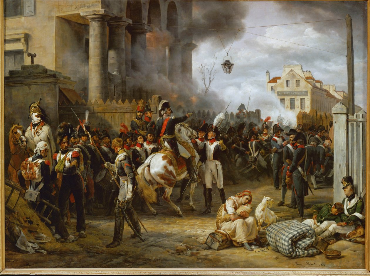The Defence of Paris at the Porte de Clichy against the Allied Armies of Britain, Russia, Prussia by Horace Vernet